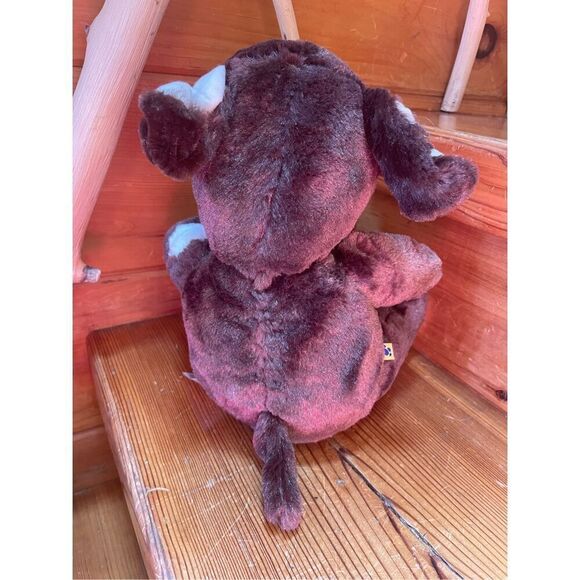 Build A Bear Puppy Dog Plush Dark Brown White Eye Patch 12” BABW Stuffed Toy - Picture 2 of 3